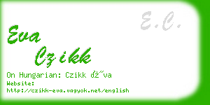 eva czikk business card